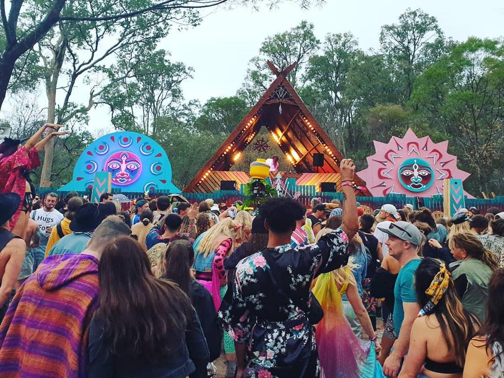 Festivalgoers at the Rabbits Eat Lettuce festival on Queensland's Southern Downs. Picture: Facebook https://www.facebook.com/rabbitseatlettucemusicfestival/