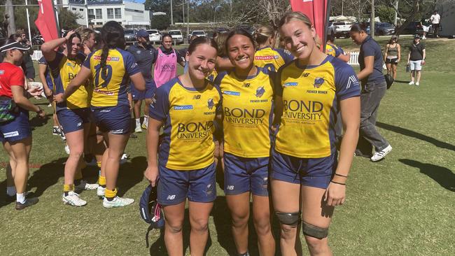 All smiles for the victorious Bond University Premier Women girls.