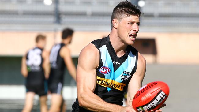 Johann Wagner during his time with Port Adelaide. Picture: Sarah Reed