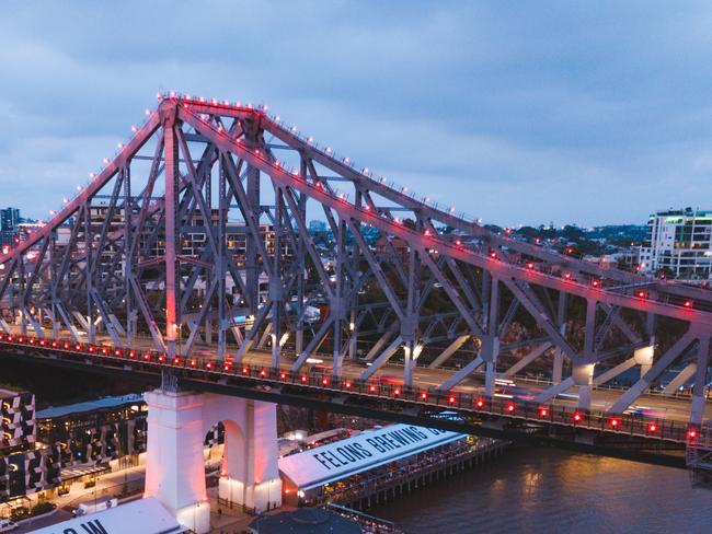 Howard Street Wharves and Brisbane's Story Bridge. Picture: TEQ