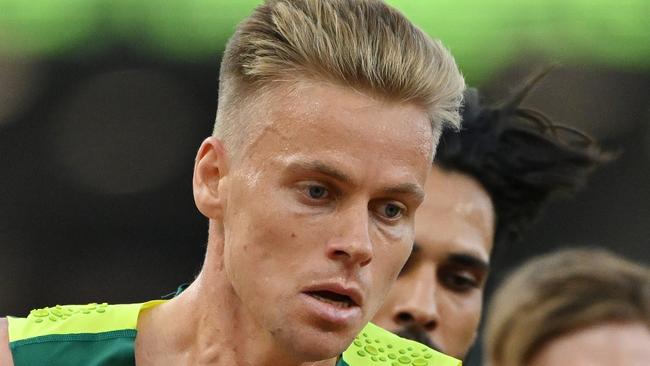 BUDAPEST, HUNGARY - AUGUST 24: Stewart Mcsweyn of Team Australia competes in the Men's 5000m Heats during day six of the World Athletics Championships Budapest 2023 at National Athletics Centre on August 24, 2023 in Budapest, Hungary. (Photo by Shaun Botterill/Getty Images)