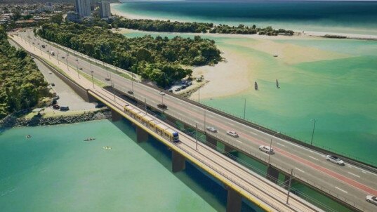 Light rail stage four on the Gold Coast – how the trams will cross Tallebudgera Creek.