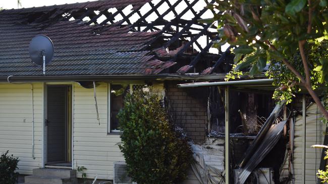 A woman was killed in a house fire overnight on Rowe St, Darra. Photo: Ebony Graveur