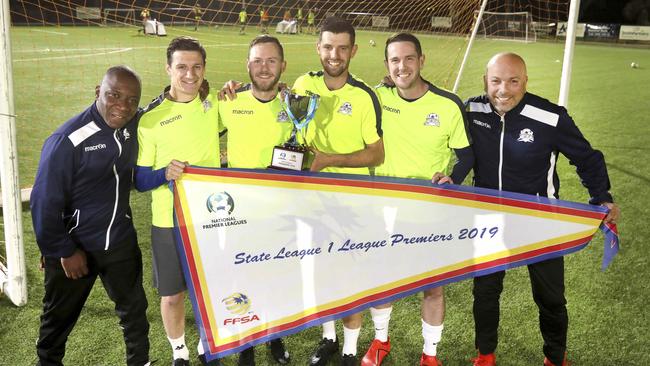 Modbury Jets after winning promotion to the NPL.