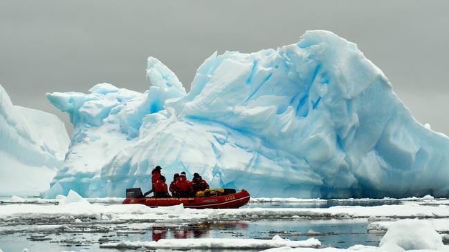 Australian Antarctic expeditioners near Casey Research Station, where 27 hardy souls will be spending the winter cut off from the world. Picture: Adam Fulton/Australian Antarctic Division