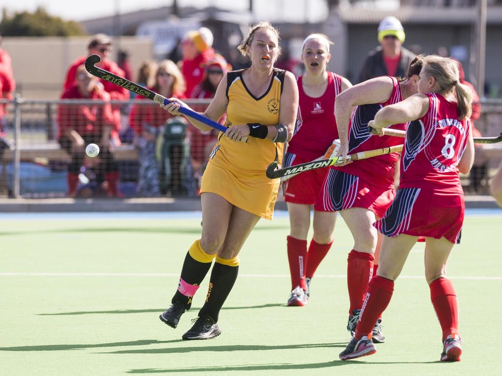 Sunshine Coast 1 captain Nanette Latta (left) against Bundaberg 1.