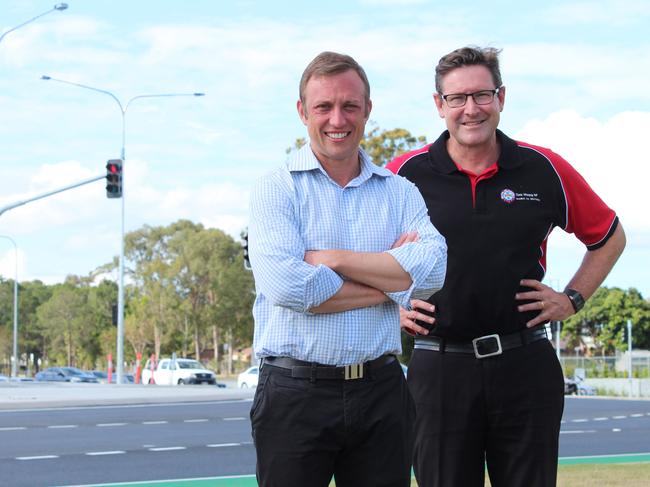 Member for Murrumba Steven Miles and Member for Bancroft Chris Whiting. PICTURE: Paxton Roth