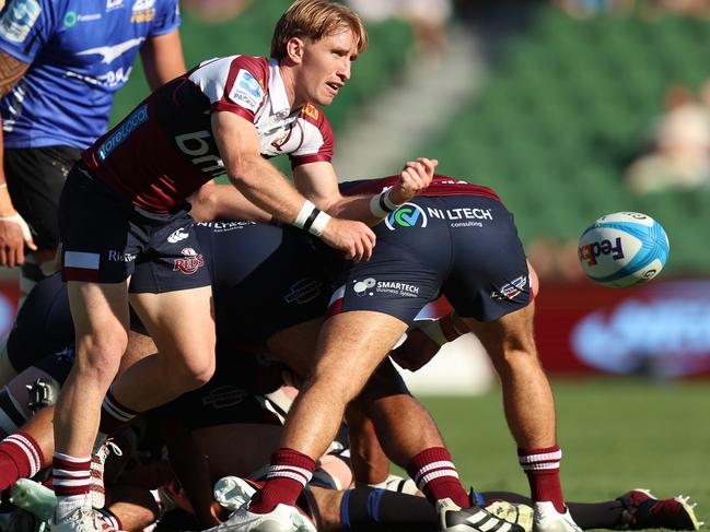 Tate McDermott is a danger man for the Reds and Australian rugby. Picture: Getty Images