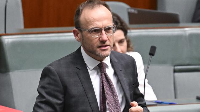 Leader of the Australian Greens Adam Bandt during Question Time. Picture: NewsWire / Martin Ollman