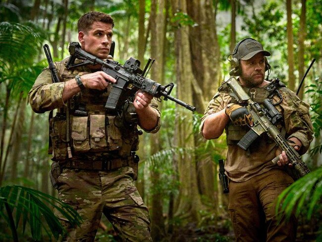 Liam and Luke Hemsworth on the Gold Coast set of action thriller Land of Bad.