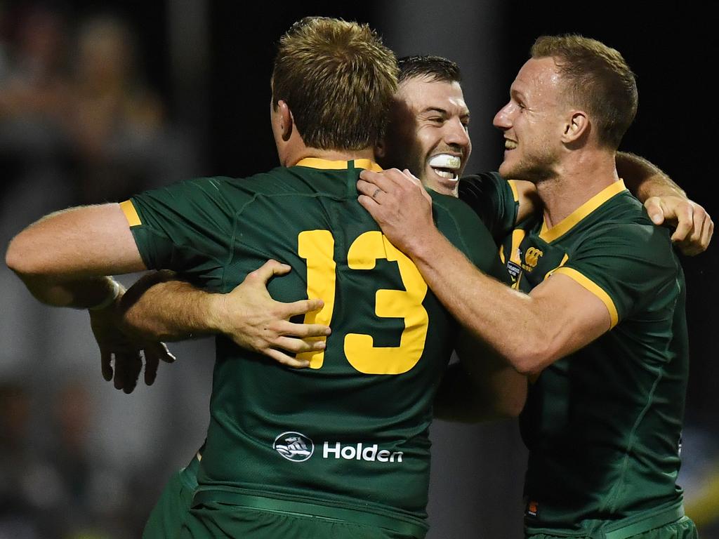 James Tedesco (c), Jake Trbojevic (l) and Daly Cherry-Evans (r) were overlooked. Picture: AAP/Dean Lewins