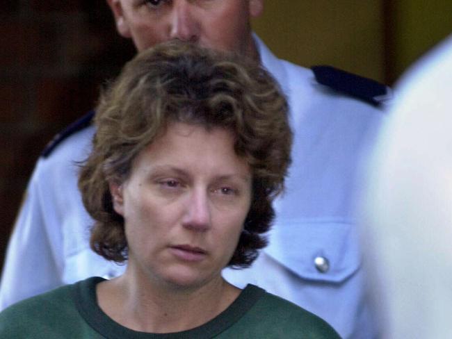 NSW mother Kathleen (Kathy) Megan Folbigg outside court in April 2001.