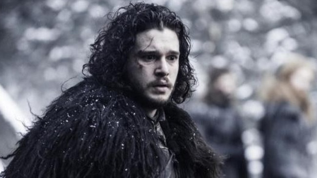 Slay ‘em: Kit Harington as Jon Snow in a scene from season five of best drama nominated-series Game of Thrones. Picture: AAP