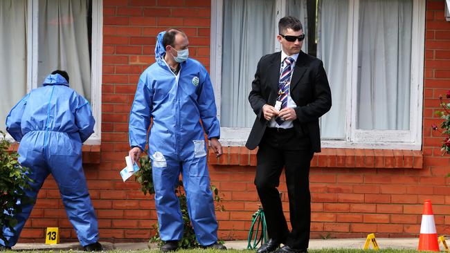 Forensic examination of crime scene at Parua Road, Newnham, Launceston. Picture: CHRIS KIDD