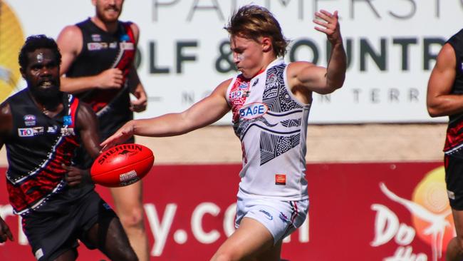 Jay Dahlhaus, playing for Southern Districts in the NTFL, has signed for a Ballarat club. Picture: Celina Whan AFLNT/Media