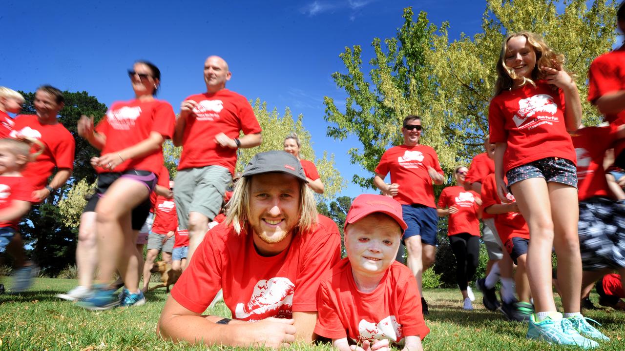 \The Pennicott family plans to lead a 200-strong team for this year's Run for the Kids. Picture: Andrew Henshaw