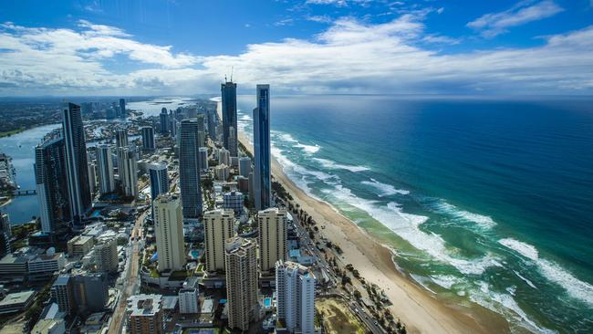 The Gold Coast coastline. Picture: Nigel Hallett