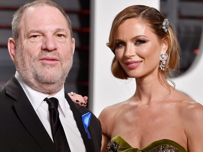 Harvey Weinstein and fashion designer wife Georgina Chapman. Picture: Getty