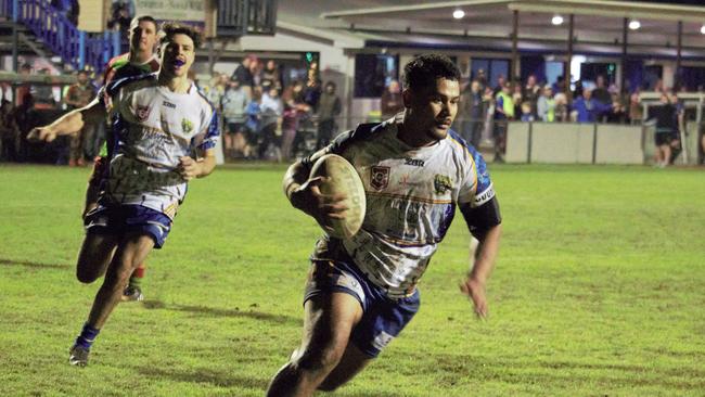 Noosa Pirates player Dan Moevao in action.