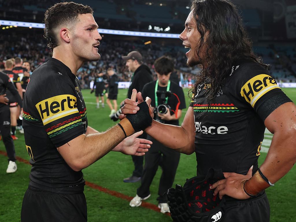 Jarome Luai bows out of Penrith colours following the grand final. Picture: Matt King/Getty Images