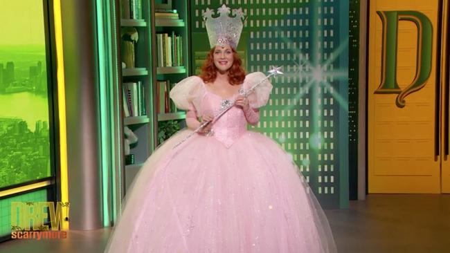 Barrymore dresses up during her Halloween show.