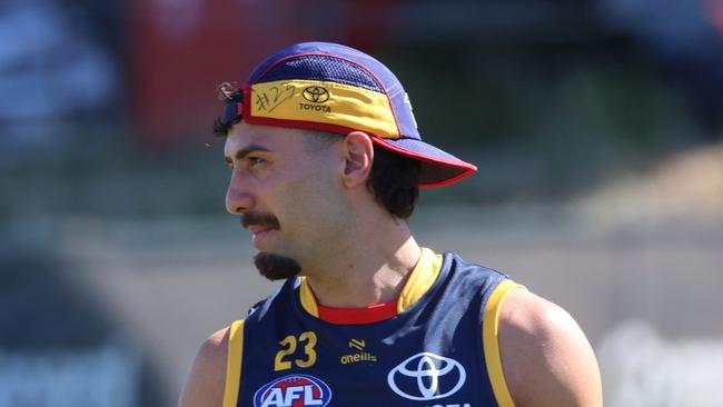 Izak Rankine at the first Adelaide Crows pre-reason training run. Picture AFC