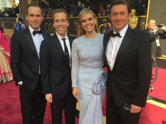 Edwina Bartholomew looking gorgeous on the red carpet with her Sunrise crew.