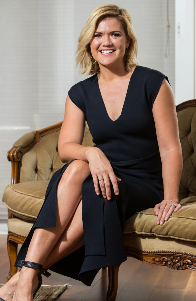 Logie nominee Sarah Harris, pictured at her home in Sydney. Picture: Supplied
