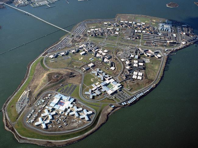 The Rikers Island Penal Complex in New Yorks East River is seen from the air in this 12/1999 file photo.