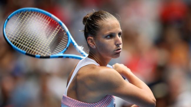 Karolina Pliskova has overcome Madison Brengle to reach the third round of the Australian Open. Picture: Getty Images