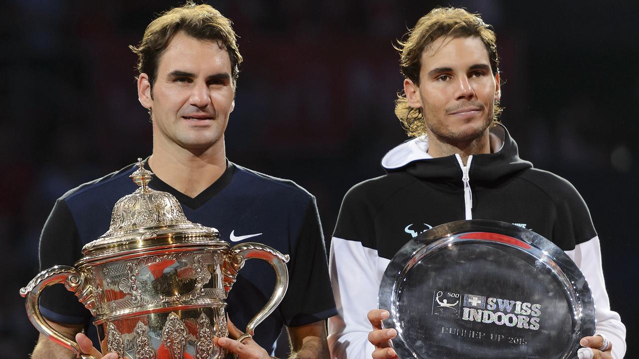 Rafael Nadal's funny watch check during Roger Federer speech at Swiss  Indoors