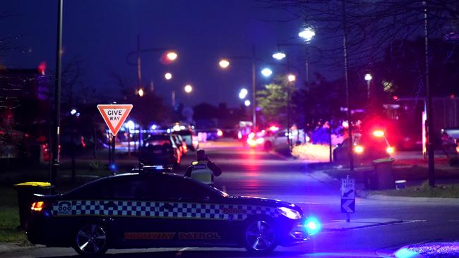 A man has been killed after a number of shots were fired in a northern Melbourne street early this morning. Picture: Nicole Garmston