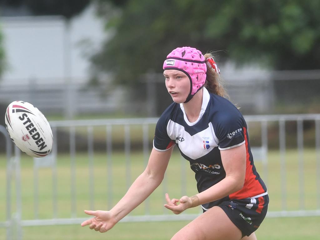 Kirwan State High School hosts St Patrick's College, Mackay, in round 1 of the 2025 Aaron Payne Cup. Senior Girls. Picture: Evan Morgan