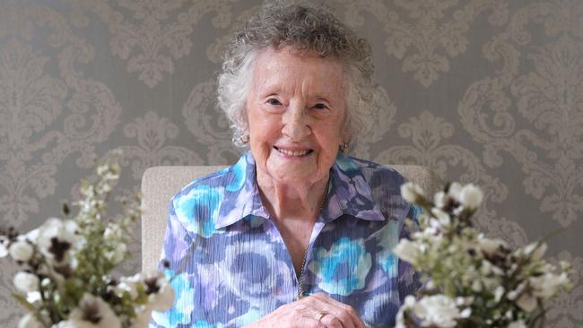 Betty Courtney will celebrate her 100th birthday on Saturday. Picture: Mark Wilson.