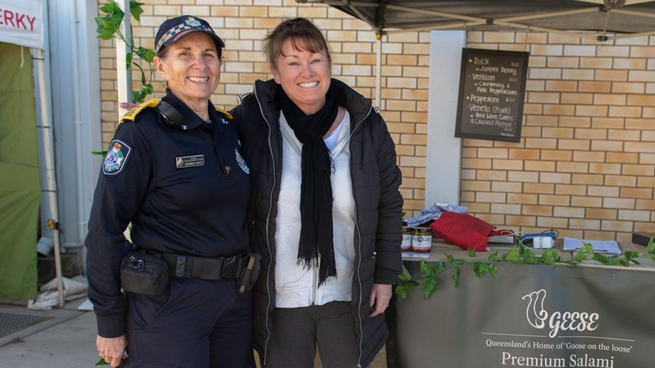 Senior police liaison officer Roneece Cupitt and Nancy Furmstone at the Kingaroy BaconFest 2023.