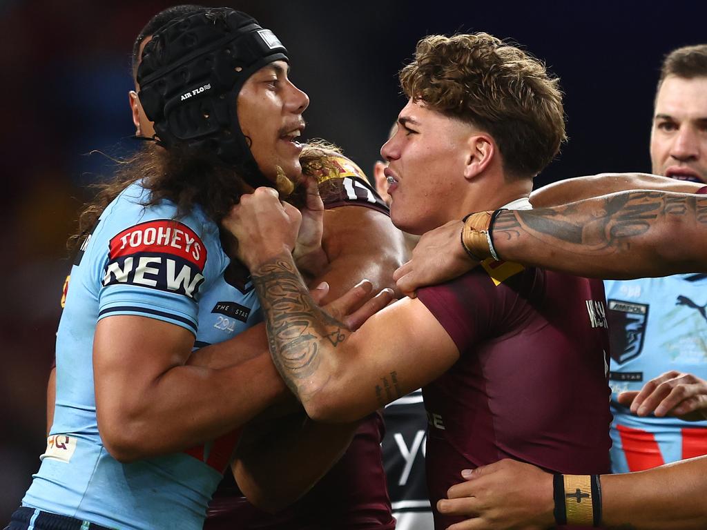 Reece Walsh gives a smile during a Brisbane Broncos NRL training