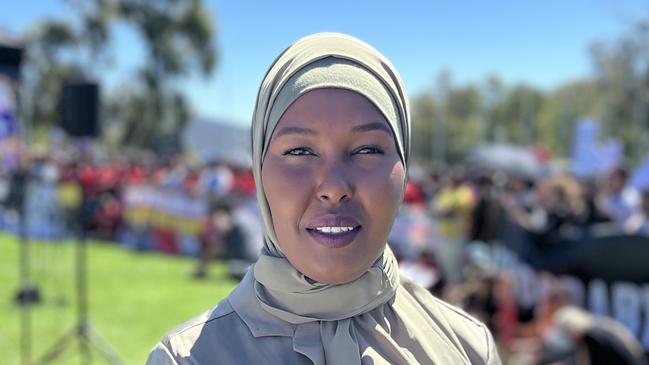 Somali refugee Maria Kahie fears a government policy to not resettle refugees who arrived by boat will tear her family apart. Picture: Julia Kanapathippillai