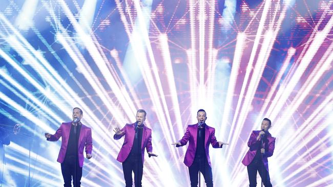 Nowadays the band - Andrew Tierney, Toby Allen, Michael Tierney and Phil Burton - play residencies in Las Vegas. Picture: Ryan Pierse/Getty Images