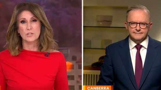 Mr Albanese and Nat Barr went head to head on Sunrise on Monday morning.