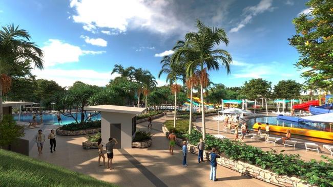 Renders of the first stage of a $65 million water park, resort and tourist attraction at Glenview have been released.