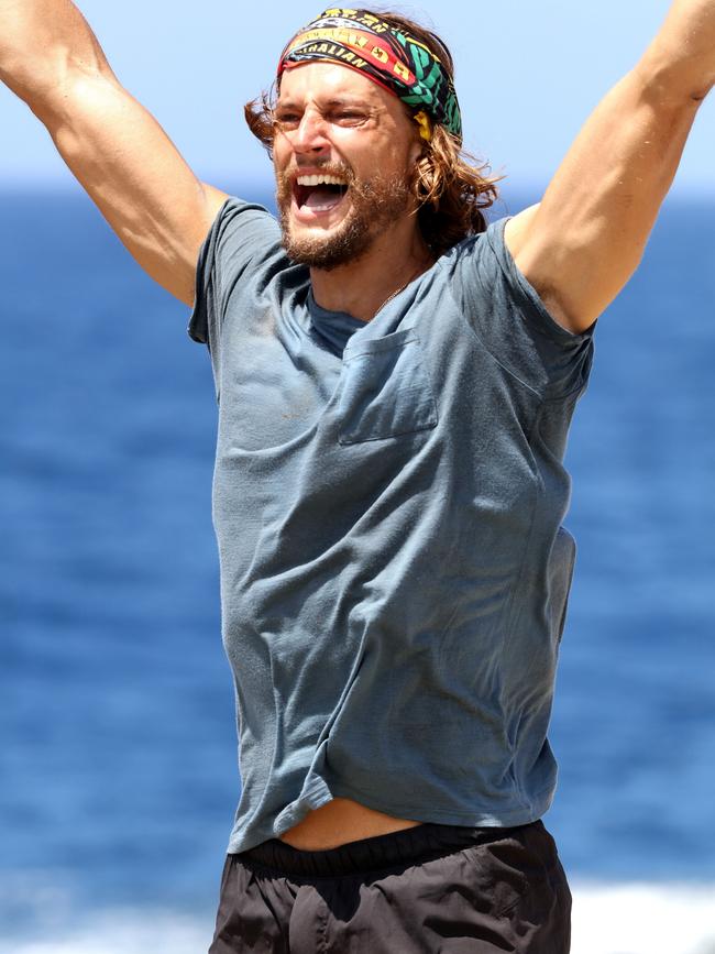 David Genat when he won Survivor. Picture: Ten