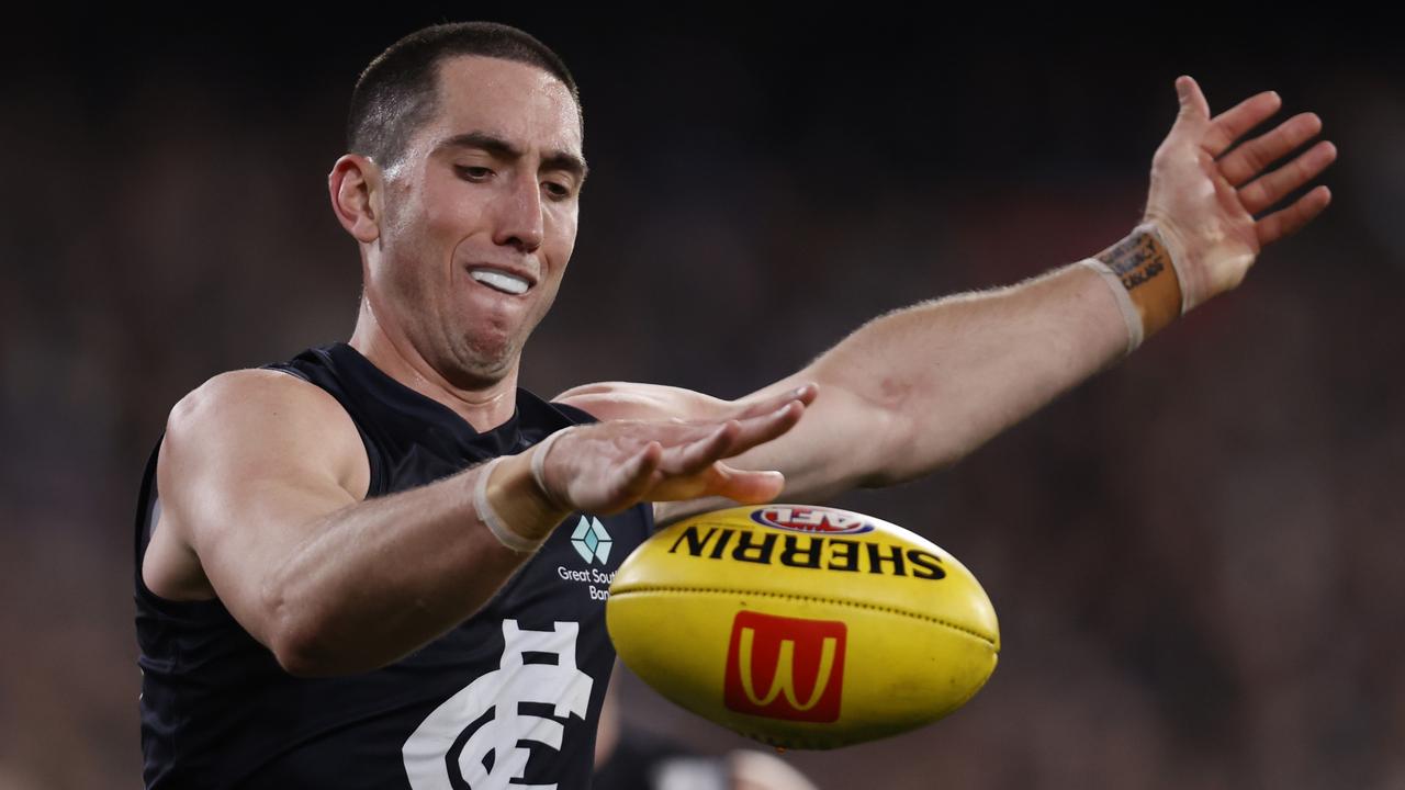 Jacob Weitering has won a second Carlton best and fairest. Picture: Darrian Traynor/Getty Images