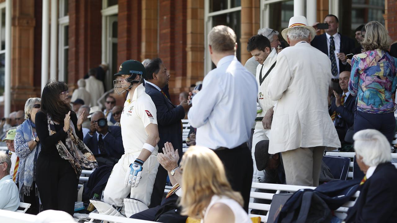 Steve Smith walks out to bat during day four. (Photo by Ryan Pierse/Getty Images)