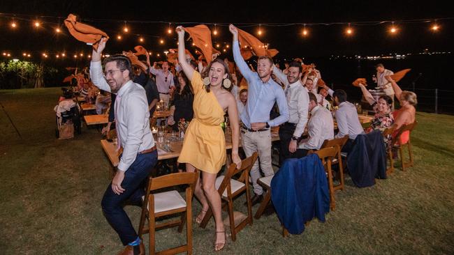 Jocelyn Ellero and Haydn Brown invited ninety interstate guests to the Top End for a seven-day wedding celebration. Picture: George Fragopoulos