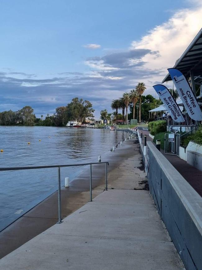 Water levels at the Renmark Club on October 21. Picture: Tahlia Woodgate