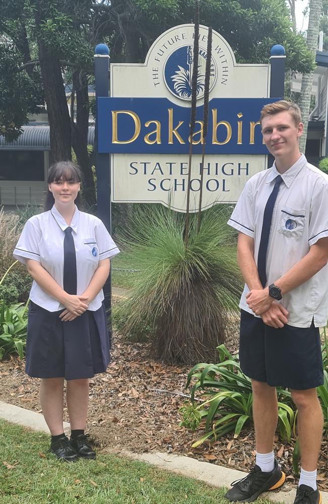 Dakabin State High School captains Gracie Gardener and Dakotalee Davies. Photo – contributed.