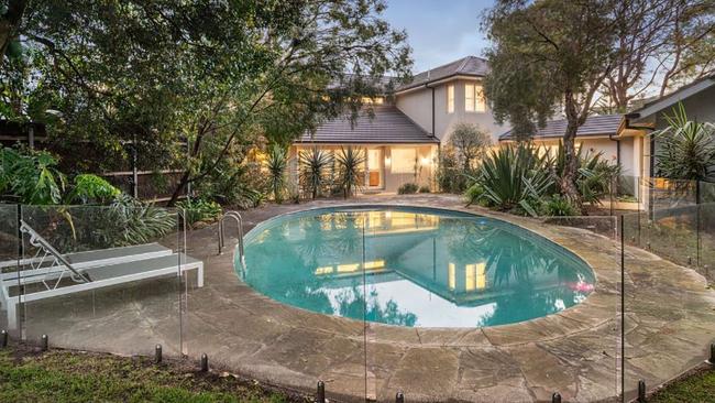 The existing pool on the property grounds.