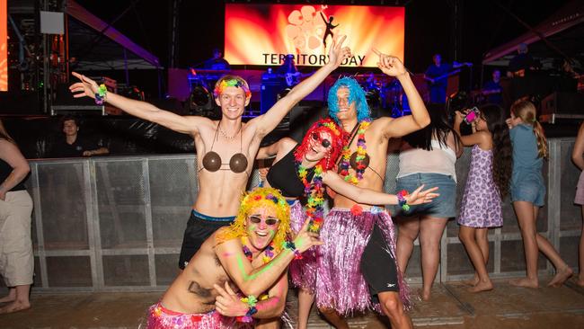 Leight, Steph, Ollie and Julian celebrates Territory Day at Mindil Beach, Darwin. Picture: Pema Tamang Pakhrin