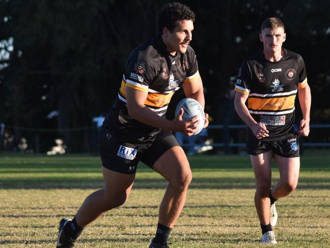 Jaxon Petterson charges at the defence. Picture: Sean Teuma/NewsLocal