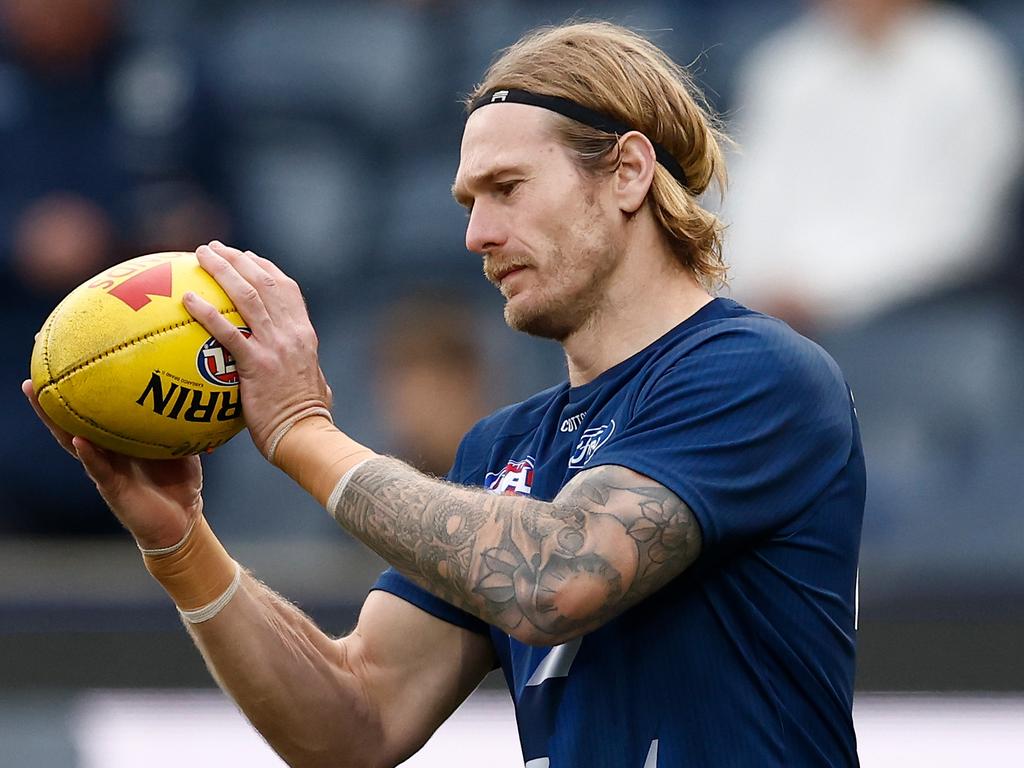 Tom Stewart is enjoying his new role. Picture: Michael Willson/AFL Photos via Getty Images